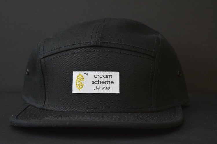 Established Black 5-Panel Hat / Cream Scheme